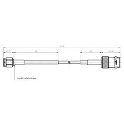 HS-SMAM To BNCF With RG316 Cable XXcm (4G)